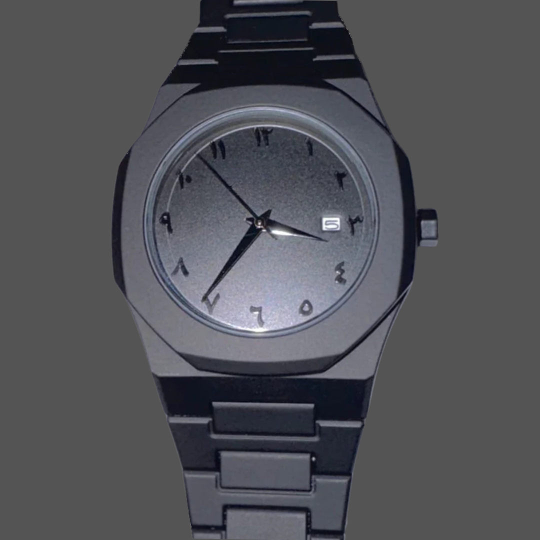 Black Arabic Aura Watch (Lightweight)